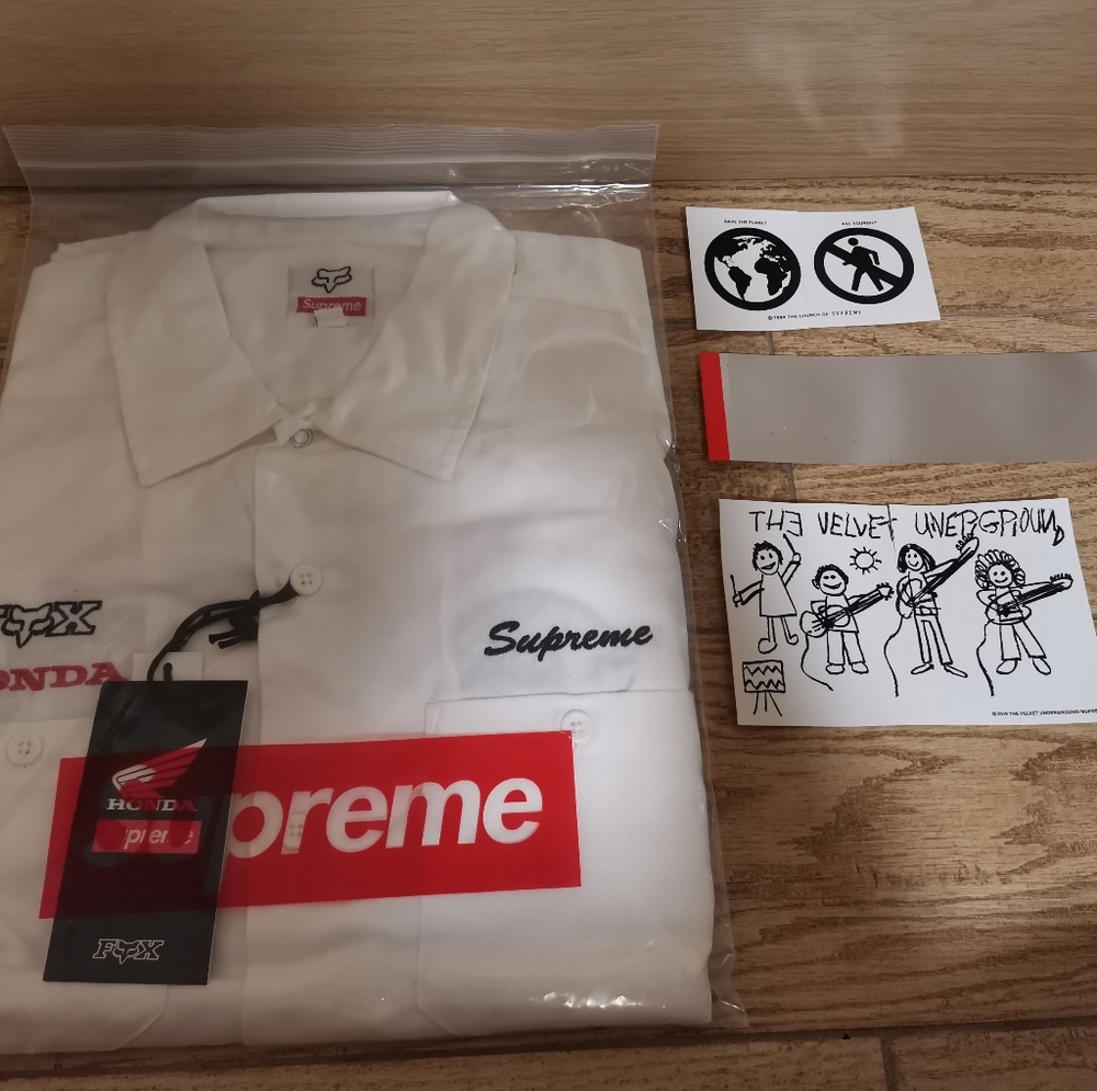 Supreme Honda Fox Racing Work Shirt OffWhite